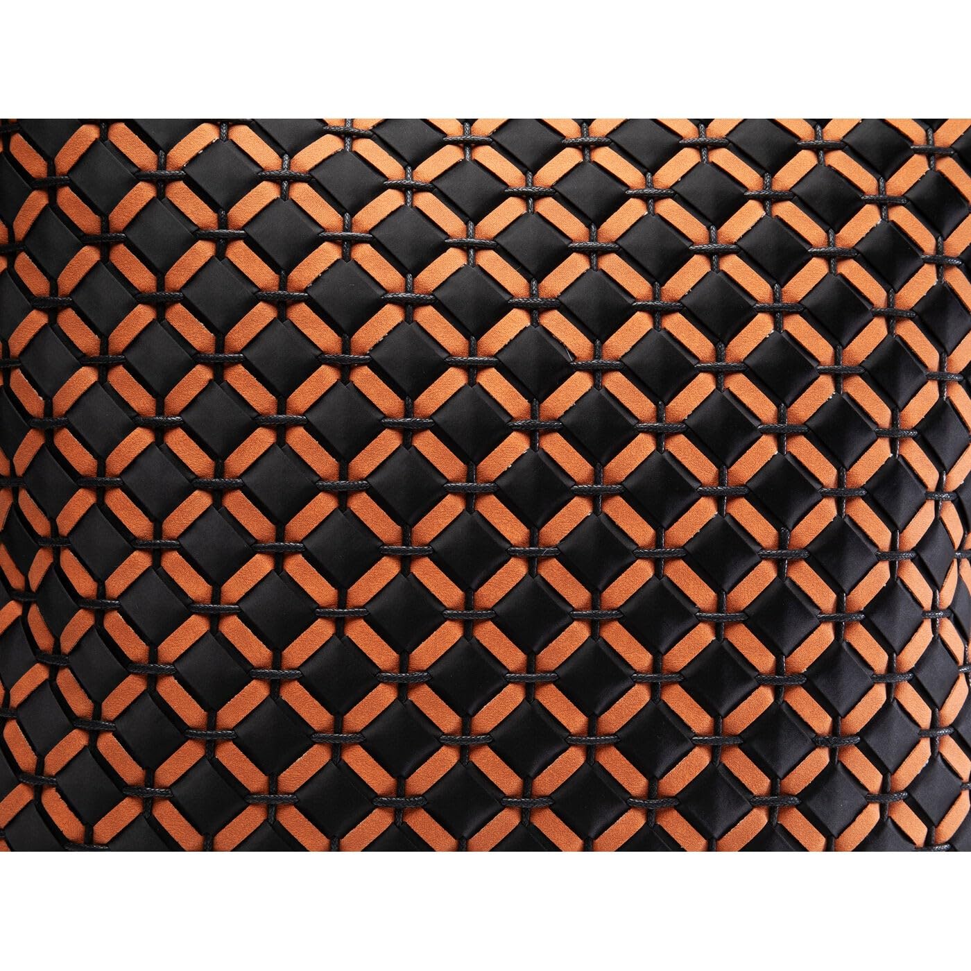 Kare Design Kissen Mina, Orange/Schwarz, Abnehmbarer Bezug mit Reisverschluss, mit Füllung, Dekokissen, Zierkissen, Wohnaccessoire, Bezug in Samtoptik, 45x45 cm (H/B)