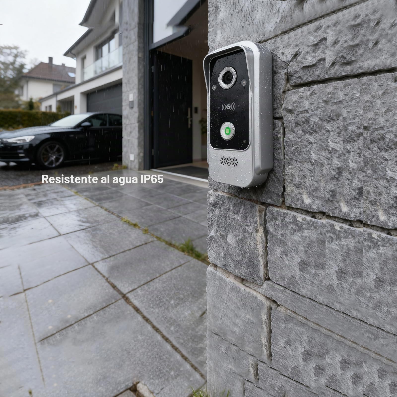 Sistema de Videoportero WiFi 2 Hilos,1080P HD Timbre de Video Cámara y Monitor, Pantalla Táctil de 7 Pulgadas, Visión Nocturna, Desbloqueo Mediante Tuya App/Tarjeta RFID