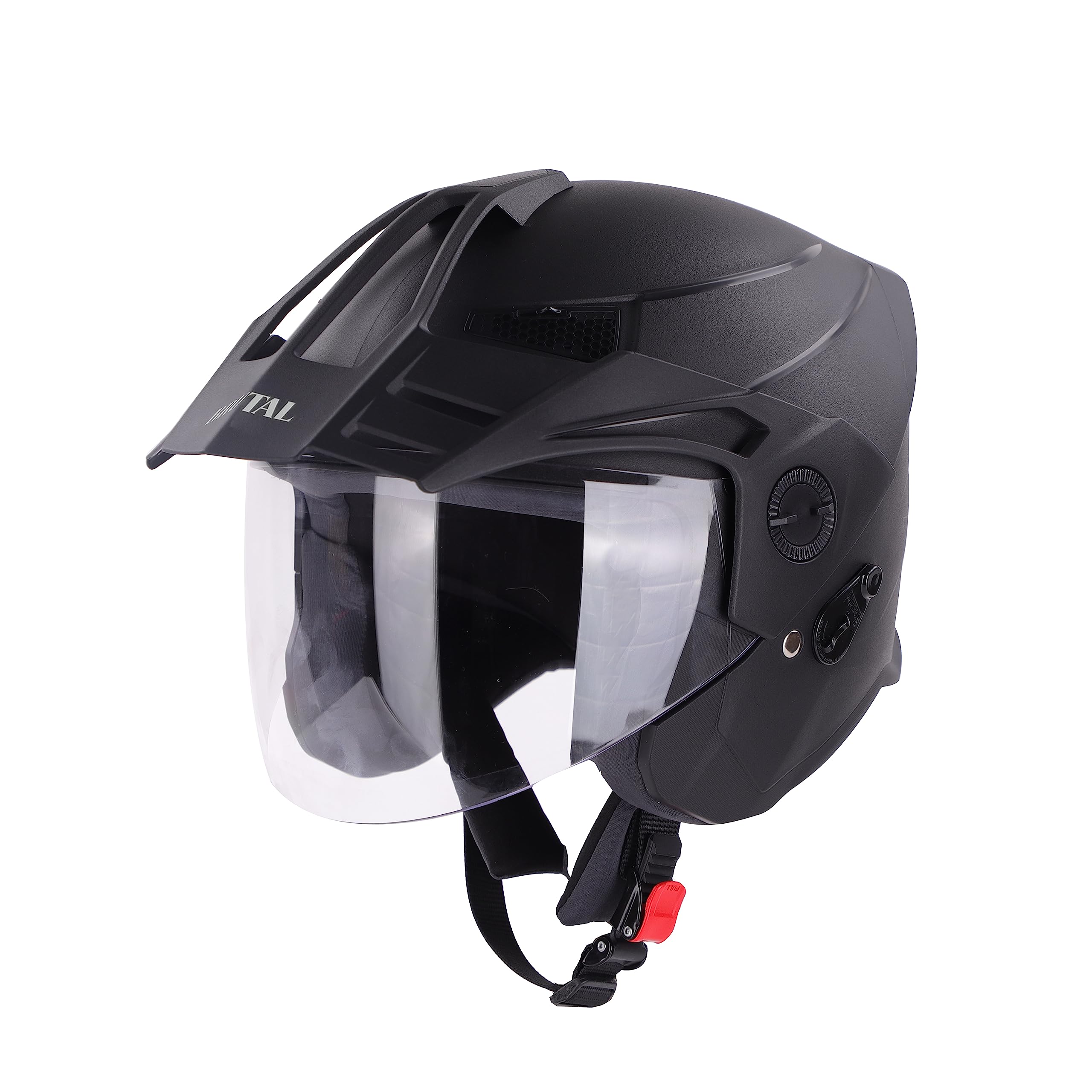 Steelbird SBH-23 Brutal ISI Certified Open Face Helmet (Dashing Black with Clear Visor, M) (B0CBC7SCXX) Amazon Price History, Amazon Price Tracker