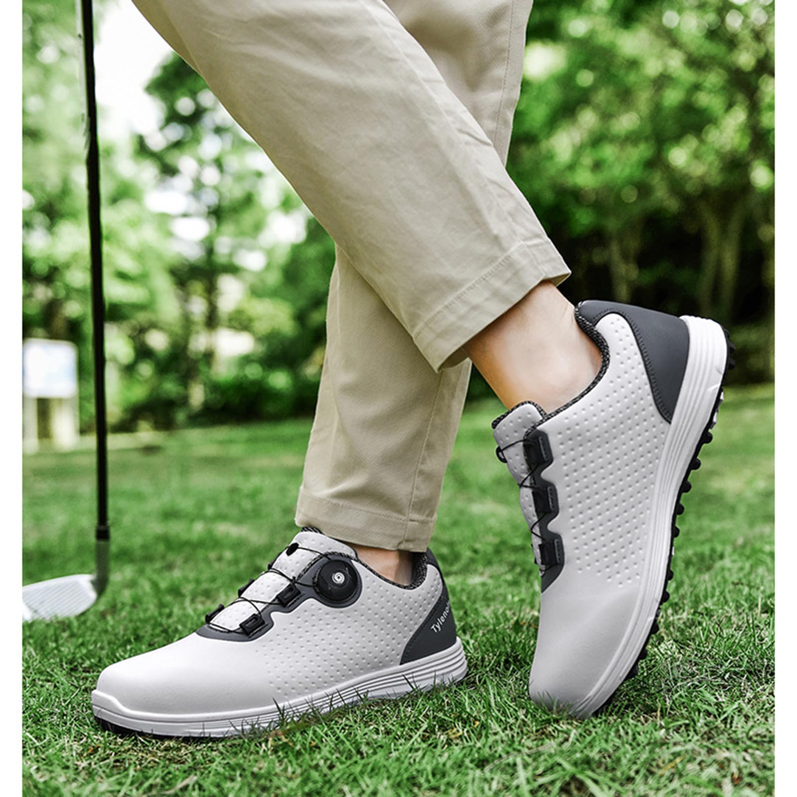 wasserdichte Golfschuhe FüR Herren,Waterproof Golf Shoes Mens,Atmungsaktive Golfschuhe,Wasserfest Und Pflegeleicht,Geeignet FüR SpaziergäNge,Training,Sport Und Outdoor-AktivitäTen