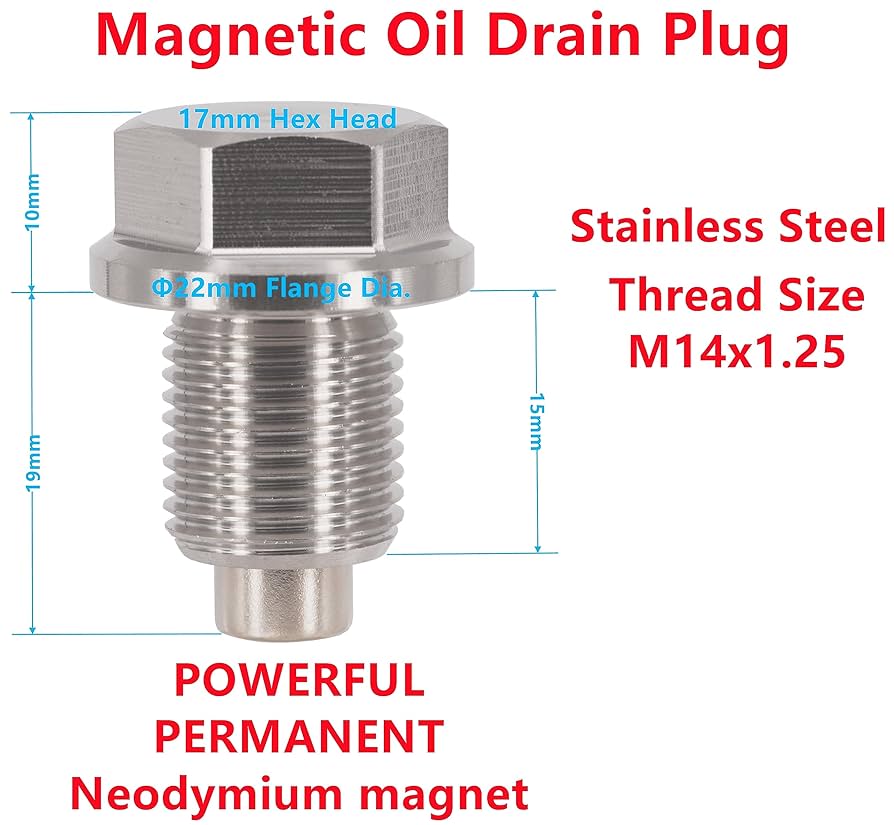 Amazon.com: Dsnaduo 1PC M14x1.25 Stainless Steel Magnetic