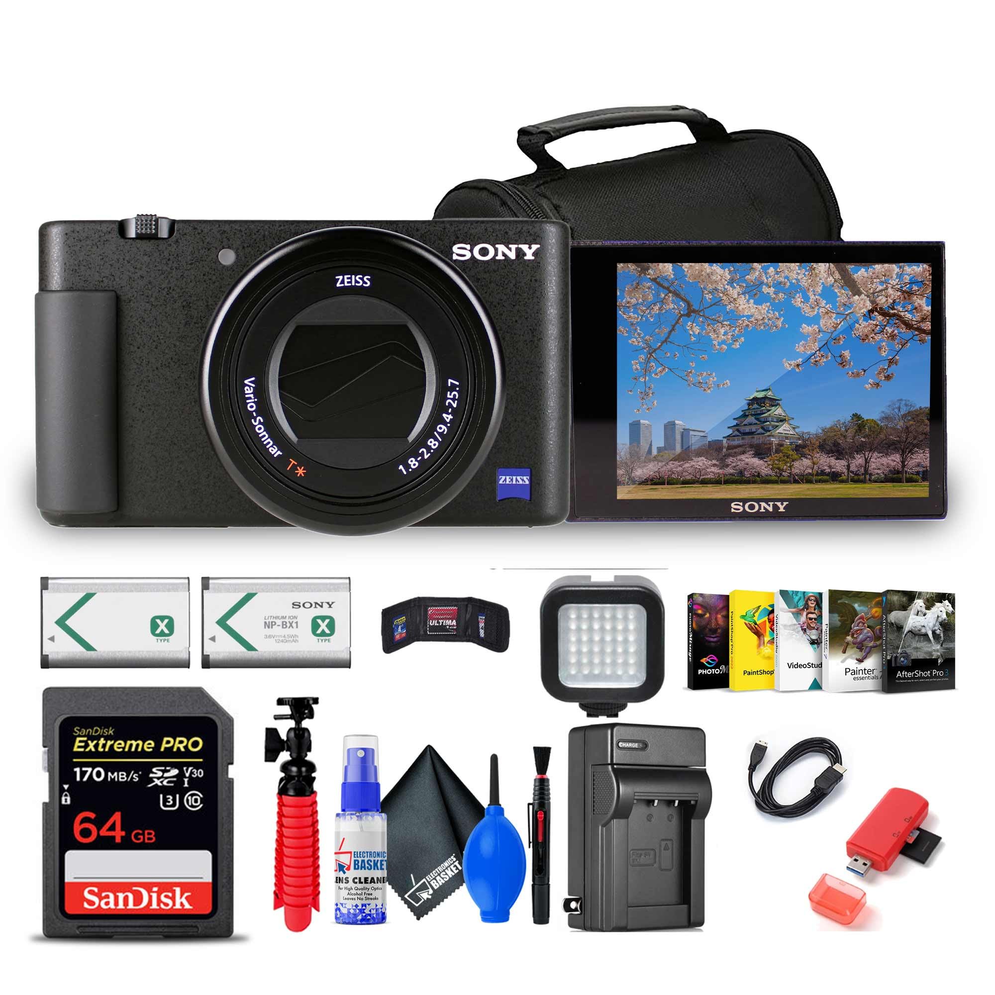 SONY ZV-1コンパクトデジタルカメラ Amazon.com : Sony ZV-1 Digital Camera (Black) (DCZV1/B) +