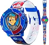 Paw Patrol Kids' Digital Watch with Blue Case, Comfortable Blue Strap, Easy to Buckle - Official 3D Character on the Dial, Safe for Children - Model: PAW4015