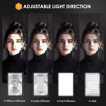 TARION 23.6x35.4 Quick Release Strip Softbox - Foldable Bowens Mount Softbox with Diffusers/Honeycomb Grid/Carrying Bag for Live Streaming, Photography, Videography (SQ-6090F)