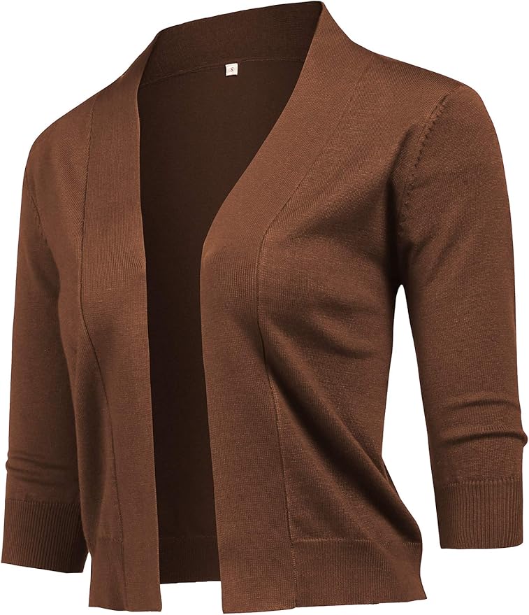 Brown open-front knit cardigan by Fashion by Azalea - earthy boho fashion for women