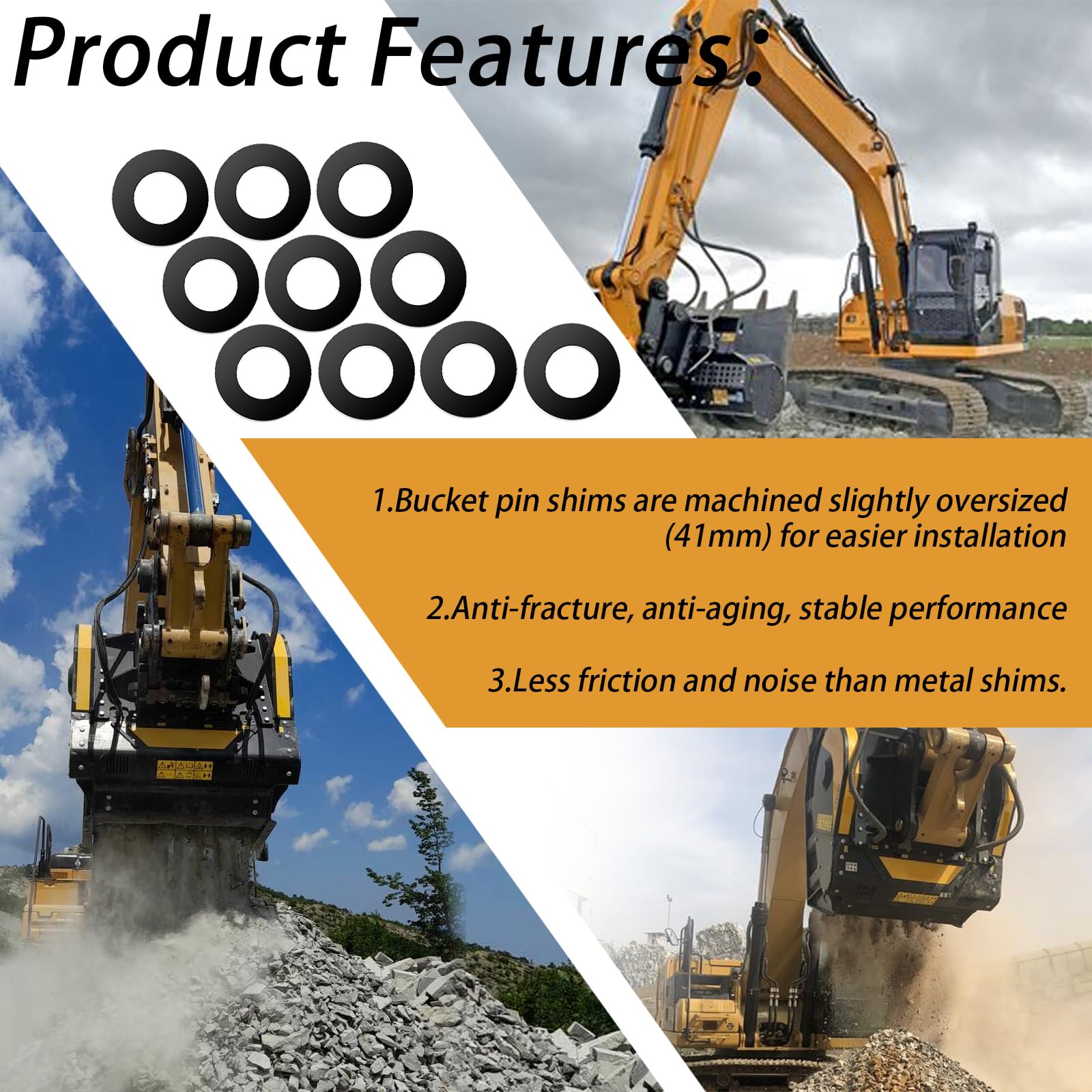 Amazon.com: XTPTFABS 10PCS 40MM Excavator And Skid Steer