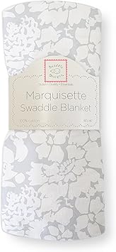 SwaddleDesigns Marquisette Receiving Swaddle Blanket for Baby Boys & Girls, Soft Premium Cotton Muslin, Best Shower Gift, Sterling Lush, Parent Picks Award Winner