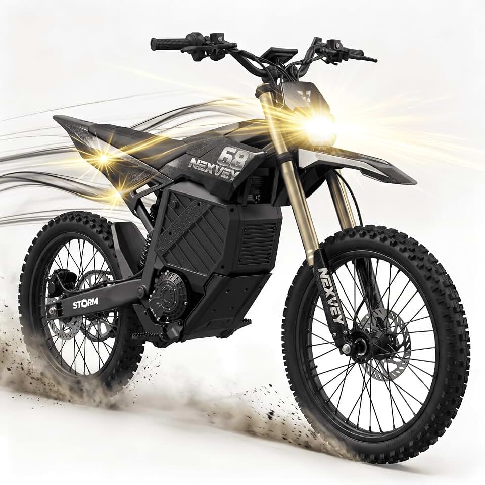 NEXVEY Storm Electric Dirt Bike for Adults, 6500W 72V Fast E-Motorcycle
