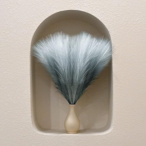 Miniatura 53 de Arreglo de 6 Piezas de Hierba de Pampa Sintética - 18 Pulgadas/45cm de Pasto Artificial Esponjoso y Pomposo para Decoración Boho Chic del Hogar