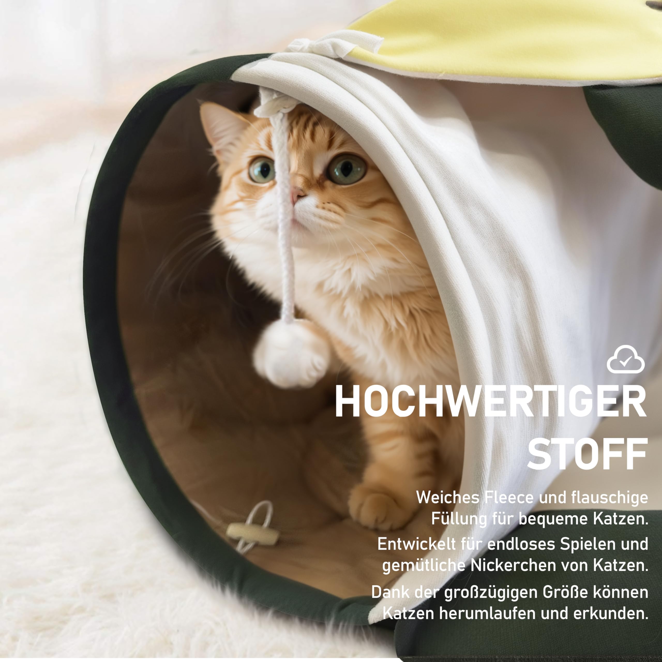 VERCART Túnel para gatos, túnel de juego, túnel para gatos, tamaño XXL, juguete para gatos, túnel para gatos, juguete para gatear, túnel de inteligencia para gatos, túnel de conejos