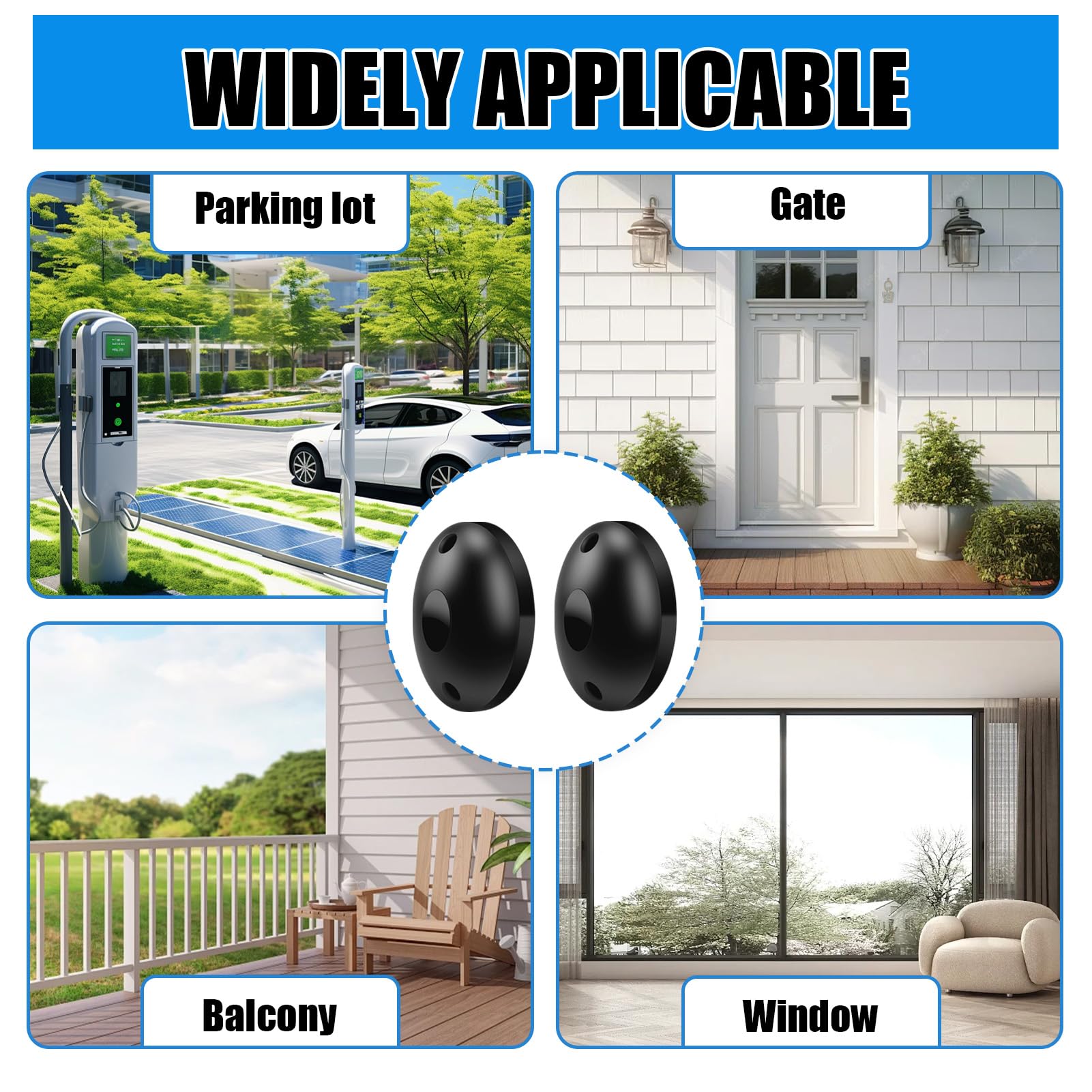 Fotocélulas Infrarrojas Universales, Par de Sensor Puerta Garaje, Fotocélula Infrarroja para Puertas Automáticas y Puertas de Garaje, Acerca de Alcance de 20 Metros, 12/24V AC/DC