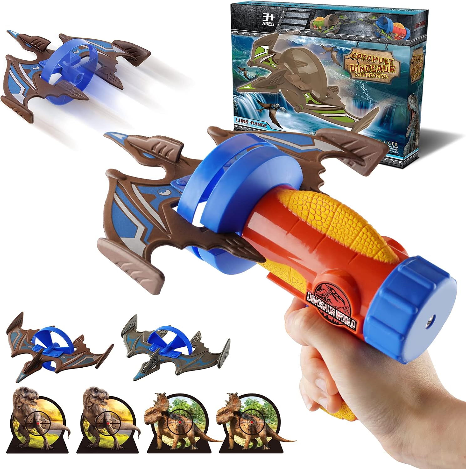 Toddler Outdoor Toys Bennol Dinosaur Rocket Launcher Toy Foam