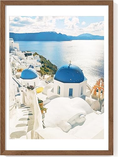 Miniatura 69 de Axeman Marco para póster de 18 x 24 pulgadas con paspartú para 16 x 20 pulgadas, marco de fotos de madera maciza de roble con vidrio templado, marco