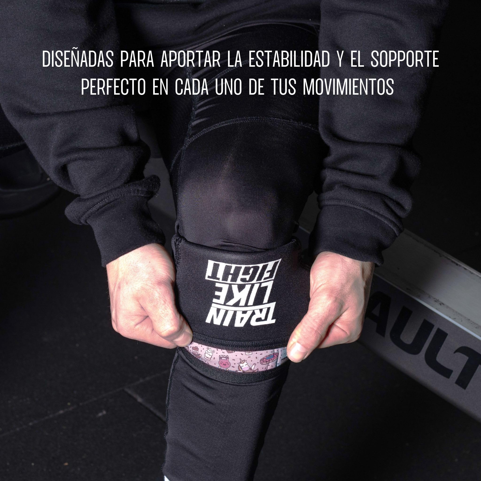 TRAINLIKEFIGHT Rodilleras Rainbow Cookie Attitude (X-Small, soft pink)