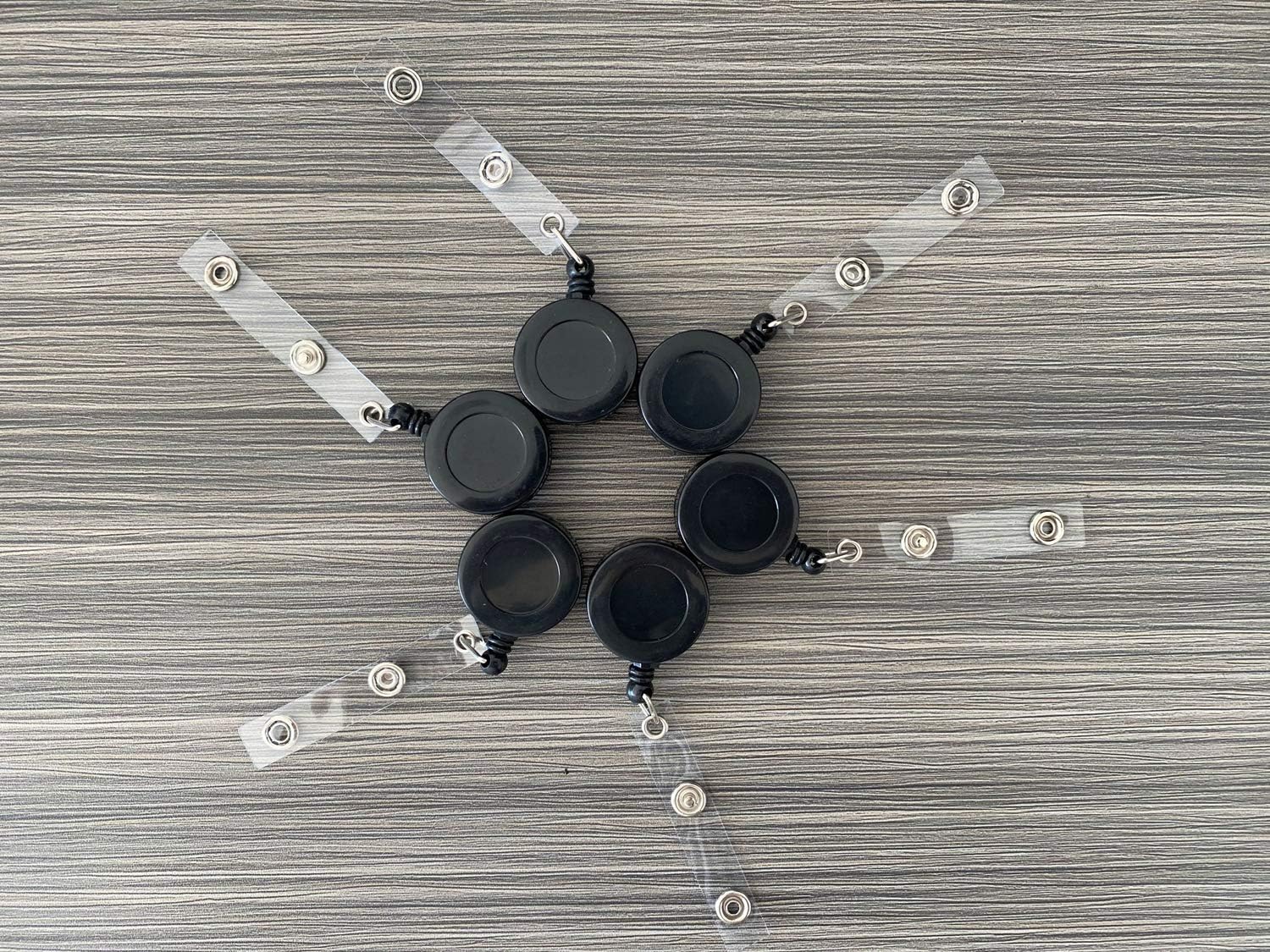 New Reel Retractable Key Clip ID Badge Key Card Name Tag Holders with Belt Clip for Keys-ids-Badges Black(100pcs)