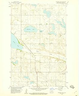 North Dakota Maps - 1958 Petrified Lake, ND - USGS Historical Topographic Wall Art : 18in x 24in, Large Wall Art Map