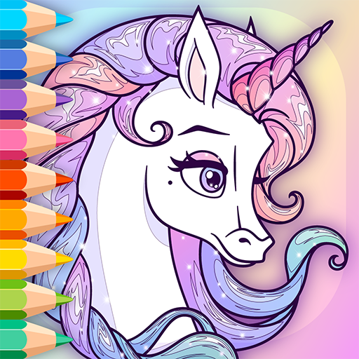 Libro para Colorear de Unicornios Arcoíris Brillantes para Niños