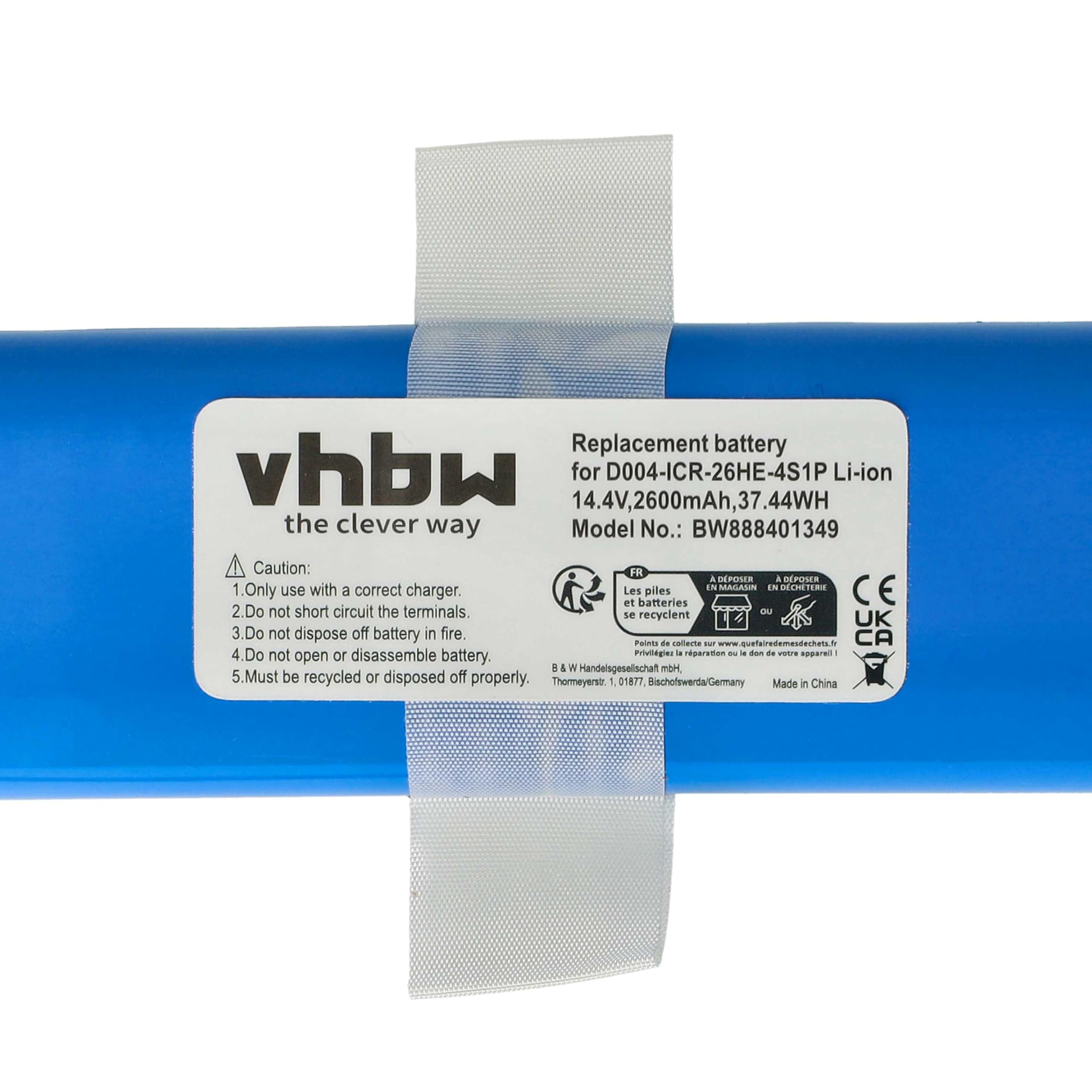 Batteria Sostituisce Hoover 440011973 Per Home Cleaner 2600mAh 144V Li Ion Vhbw