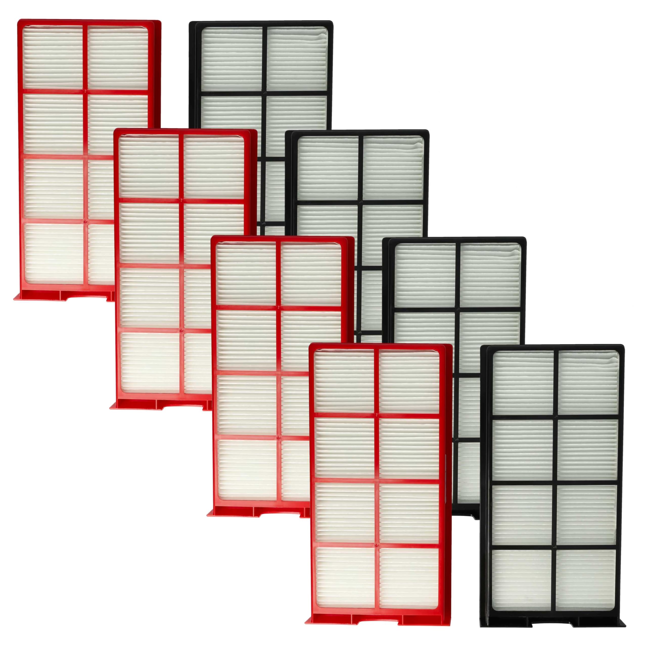 vhbw Set di 8X filtri Compatibile con Zehnder ComfoAir 225, 200 Sistema di Ventilazione - Filtri G4 / F7, 29 x 15 x 5 cm, Bianco/Rosso/Nero