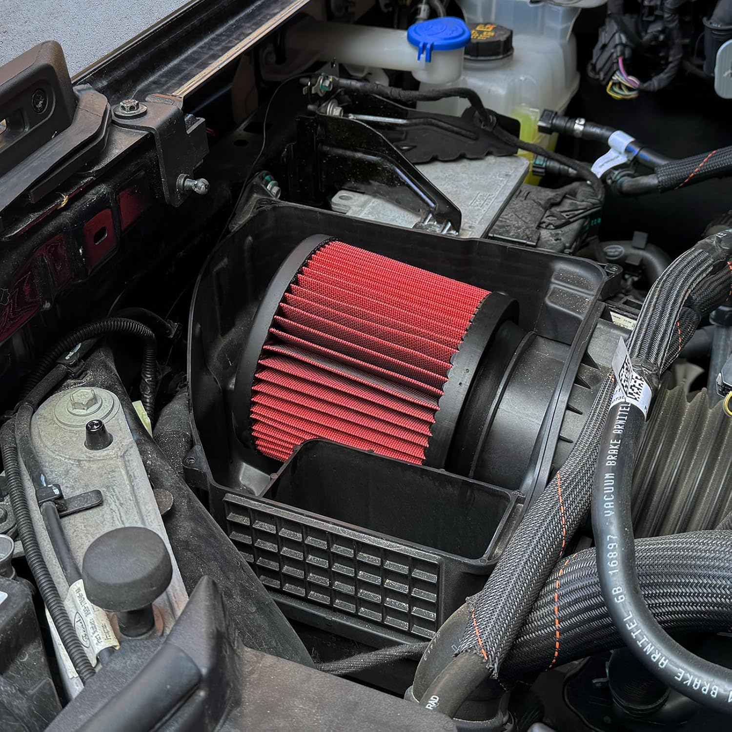 High-Flow Engine Air Filter Compatible with Ford Bronco 2021-2025 2.3L 2.7L Compatible with Ford Ranger 2024-2025 2.3L High Performance, Premium, Washable, E-0634