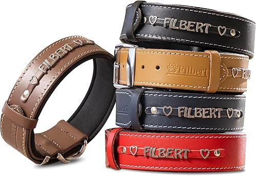 Collar de perro personalizado con nombre hecho a mano, collares de perro de cuero personalizados para perros grandes, perros medianos, el mejor