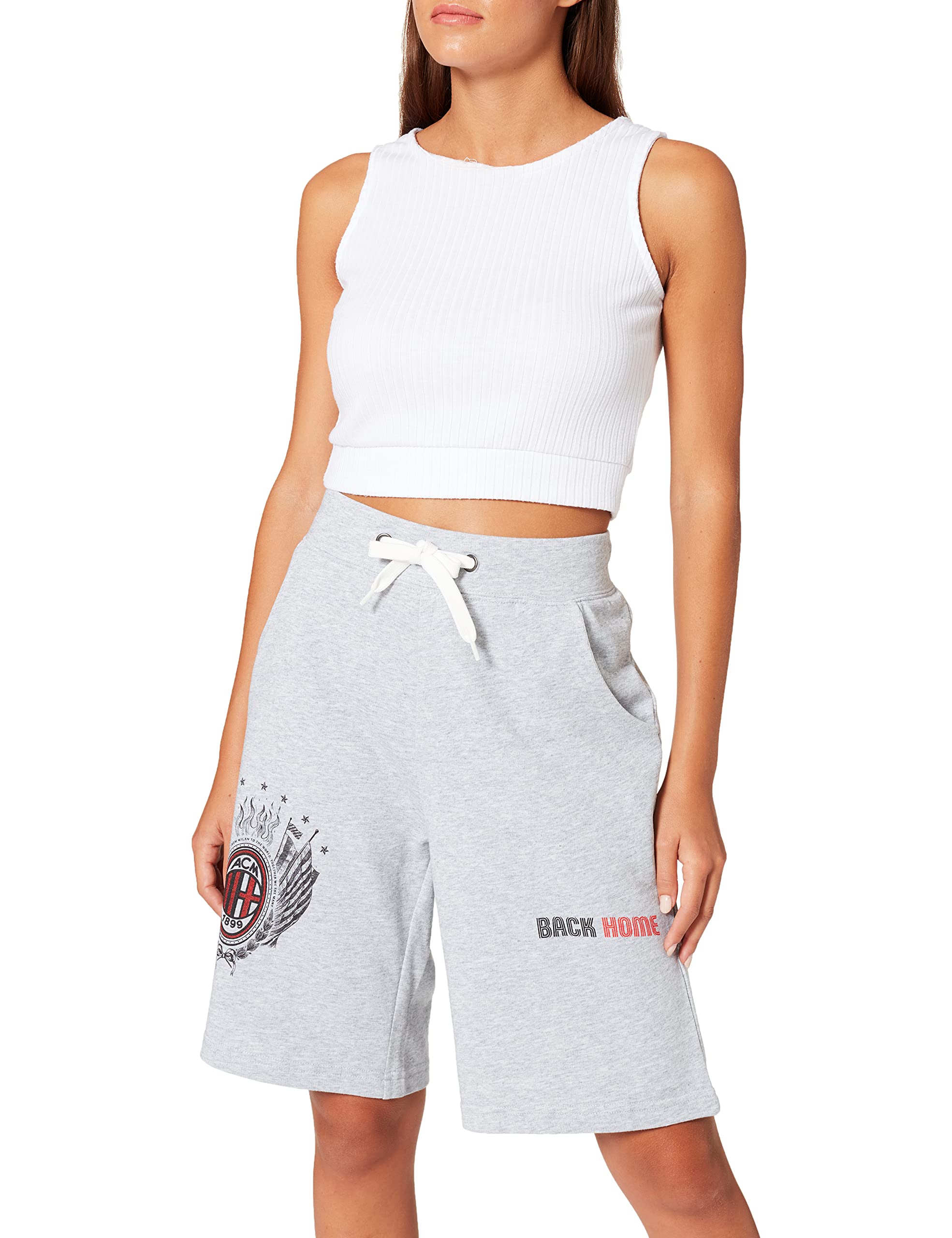 Back Home Short - Grey, White, L