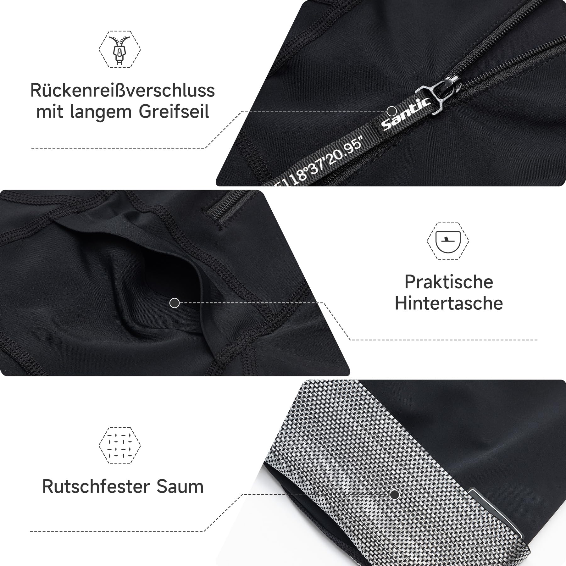 Santic Combinaison de triathlon rembourrée pour femme - Combinaison de triathlon - Une pièce - Sans manches - Combinaison de cyclisme - Séchage rapide - Perte de poids