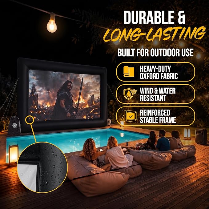 Pantalla de proyector inflable de 20 pies para exteriores miniatura 5