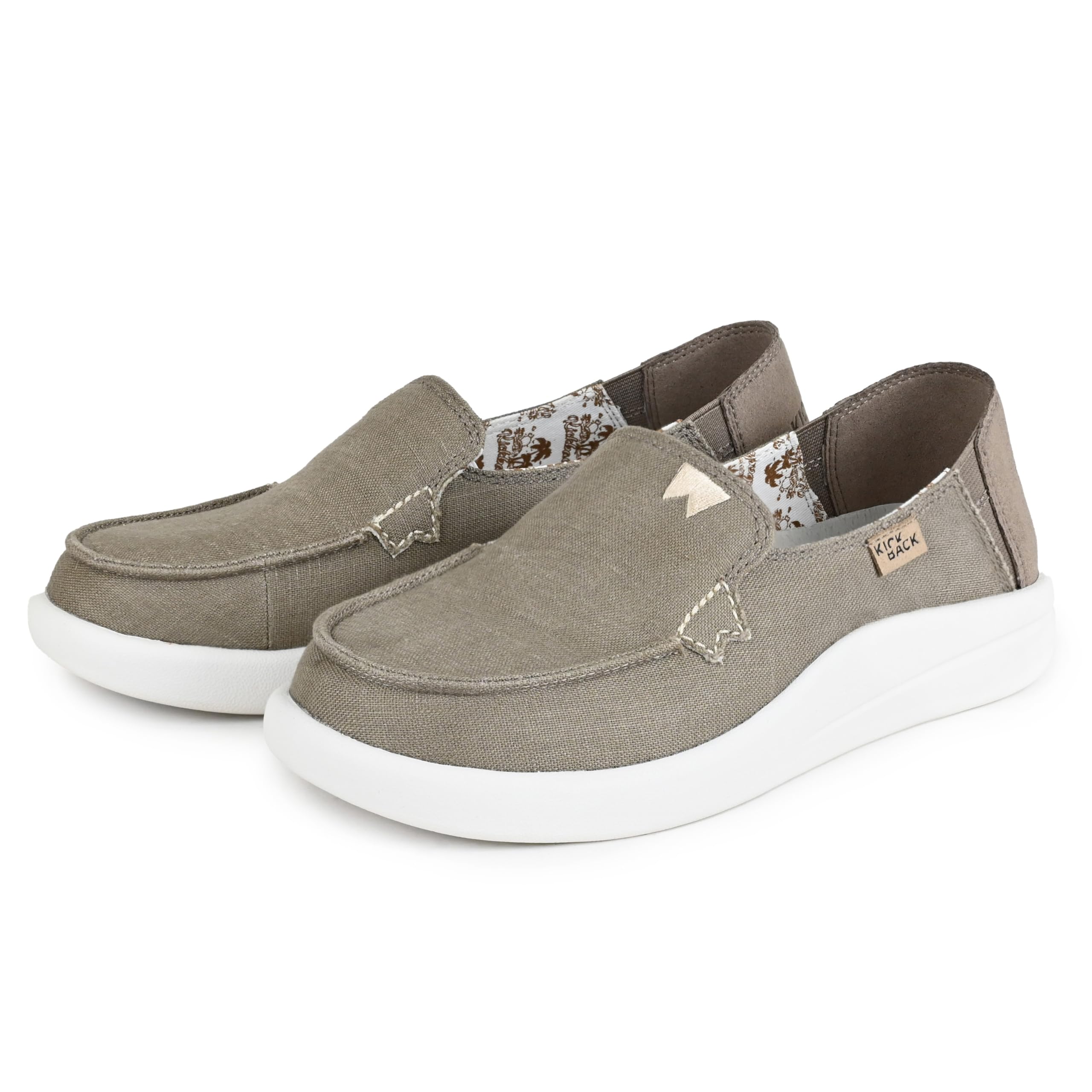 Kickback Mocassino Rizzo da Donna Scarpa Slip on Moc Toe Leggera - Look Rilassato per Tutto Il Giorno - Ortopedia in Schiuma Foderata in Pelle - Estate Casual