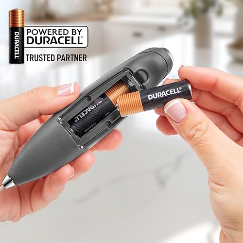 Vista 478 de Zulay Kitchen - Espumador de leche de mano con pilas AA Duracell: batidora de bebidas resistente para café, latte, capuchino y más, color aurora