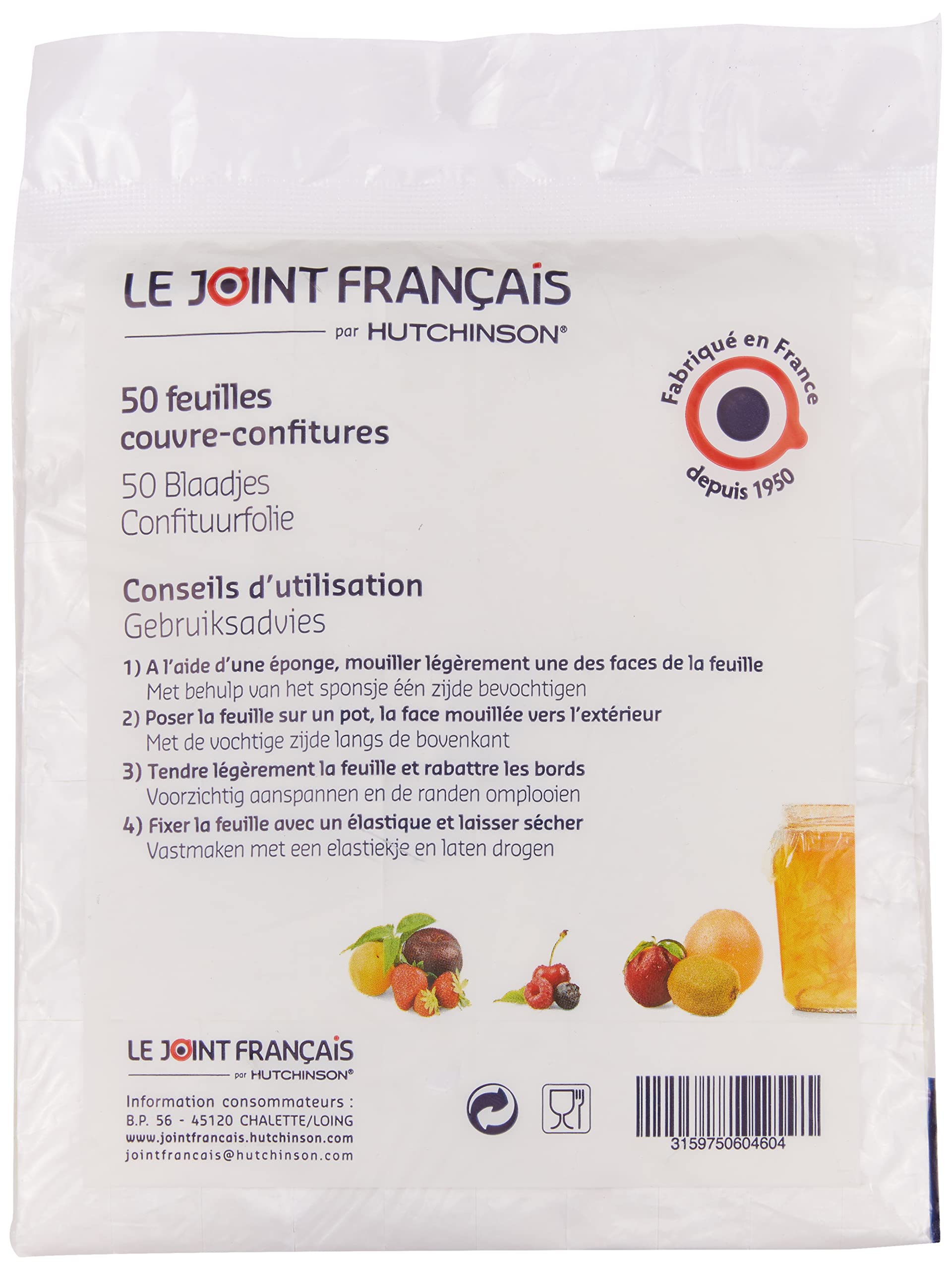 Hutchinson 50 Sheets Jam Jar Covers with Elastic Band and Label, 15.5 x 20 x 2 cm, beige, count