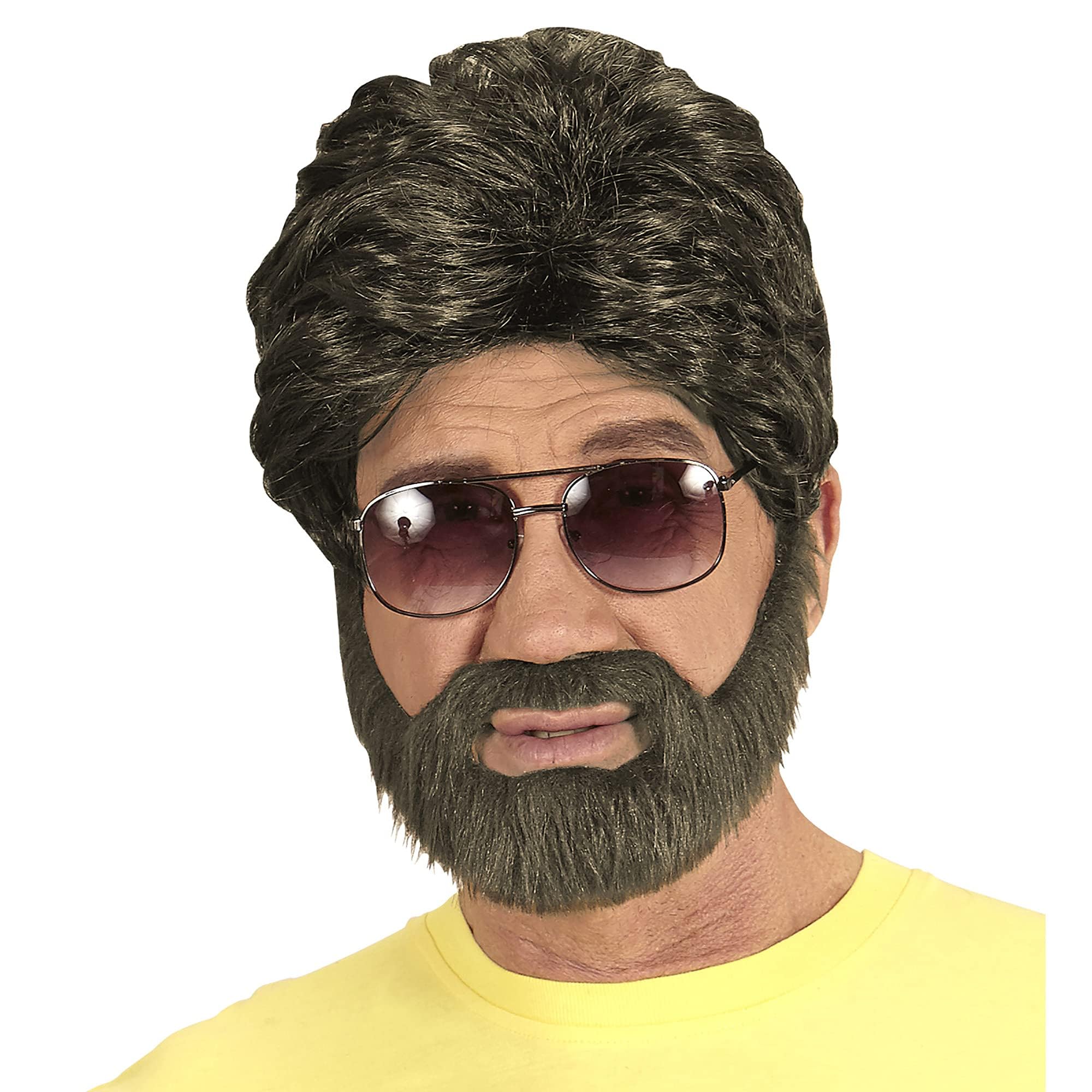 Widmann 04655 Wig with Beard, Brown, One Size