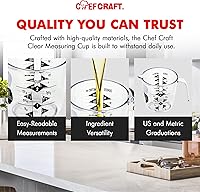 Vista 6 de Taza de medición de plástico Chef Craft Select, 2 tazas, transparente