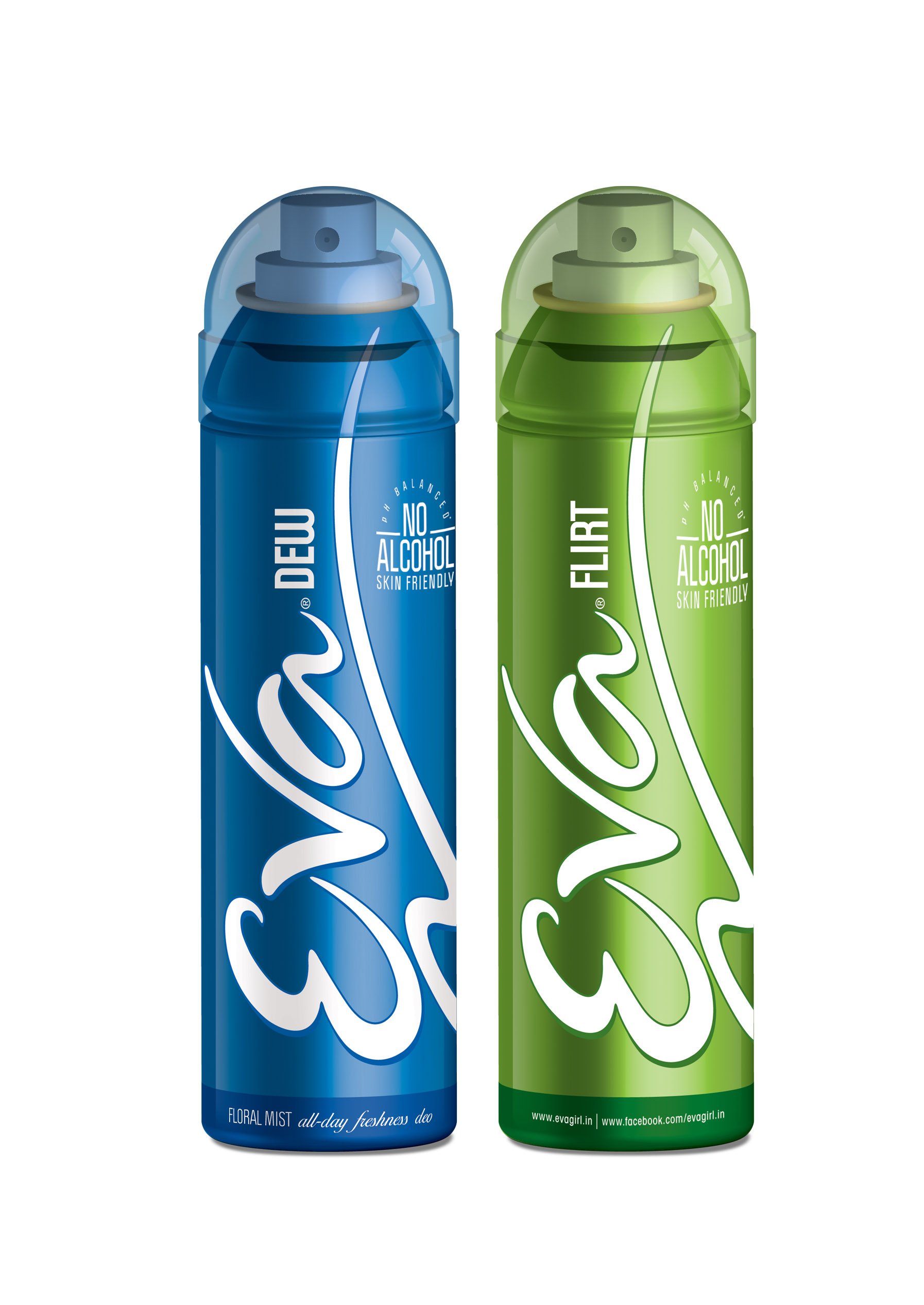 Eva Deodorants 125ml Flirt and Dew Combo 2 Spray