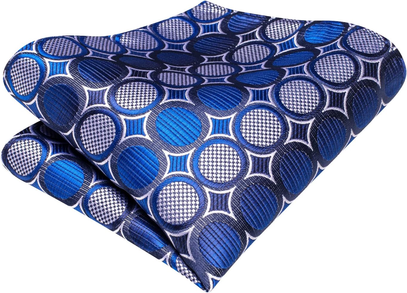 Hi-Tie Silk Ties for Men Plaid Paisley Striped Necktie Pocket Square Cufflinks Set Formal Business - Image 6