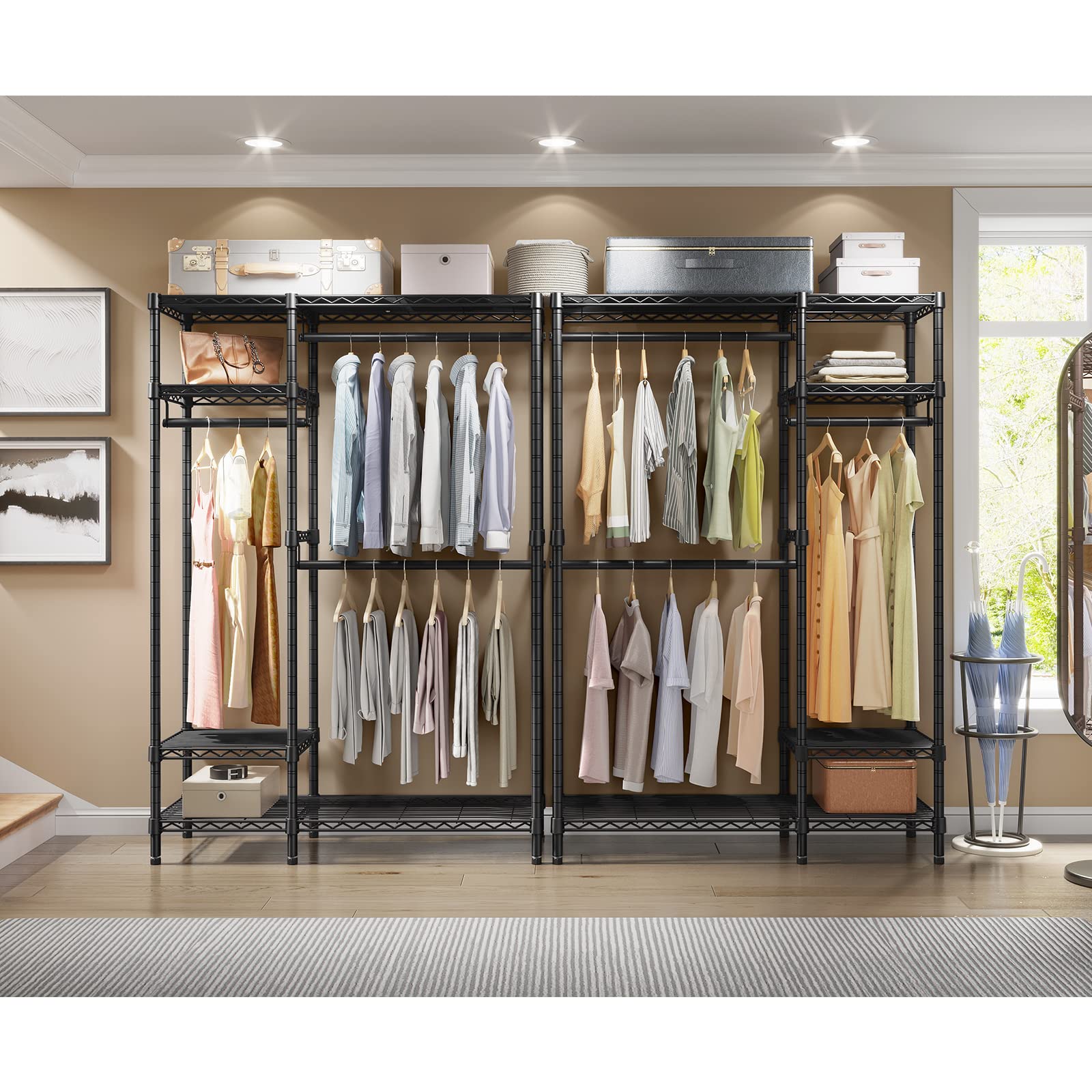 VIPEK V2S Garment Rack Heavy Duty Commercial Grade Clothes Rack, 4 Tiers Adjustable Wire