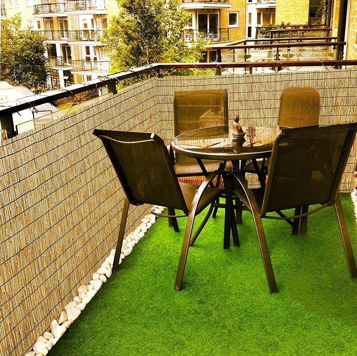 Rotoli di recinzione in bambù, recinzione in canna naturale, rotoli di recinzione in canna da giardino, schermo per piscina e patio, decorazione della parete di casa, per esterno/villa/ristorante