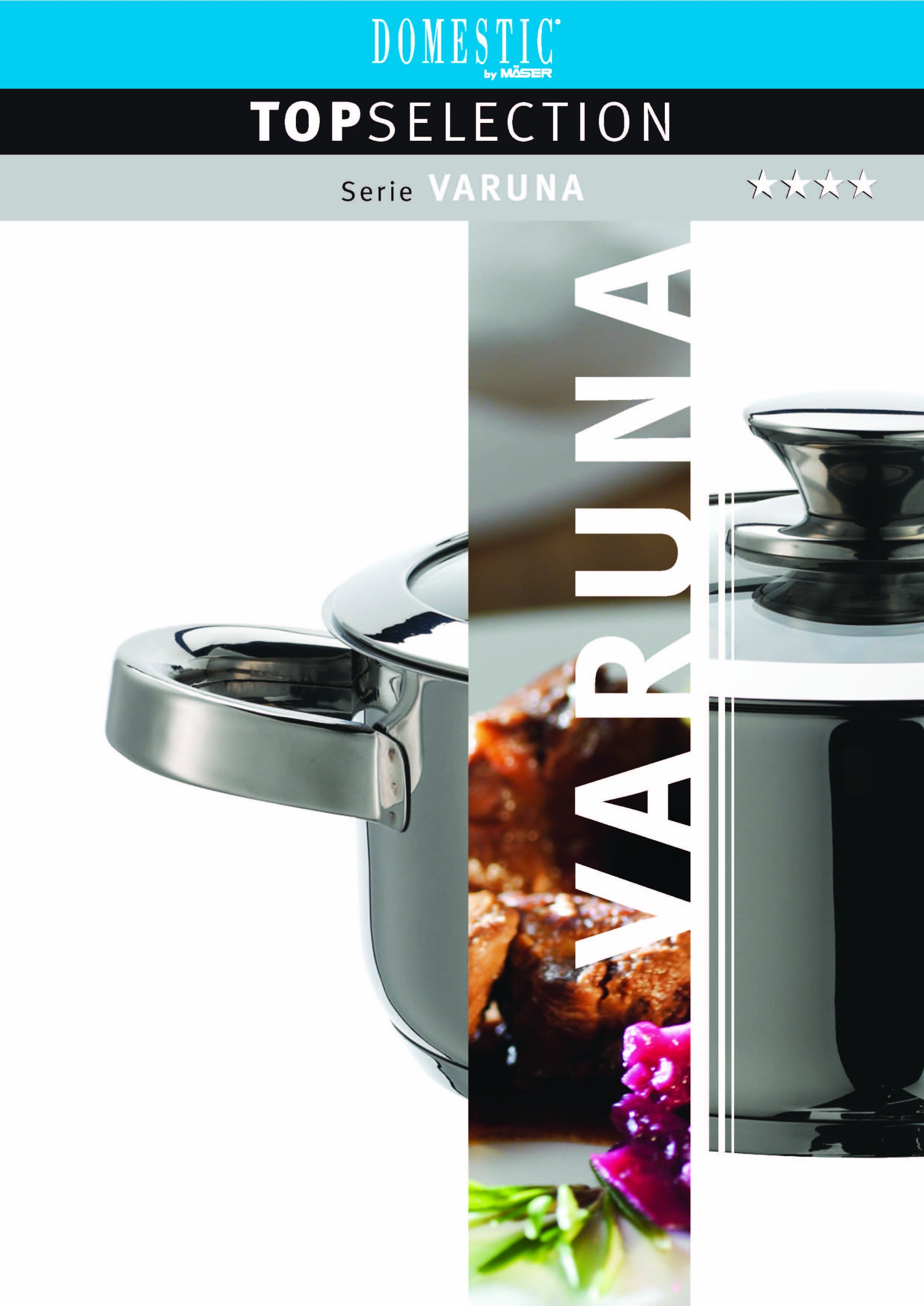Varuna 926301 Batterie de Cuisine 8 Pièces Acier Inoxydable 18/10
