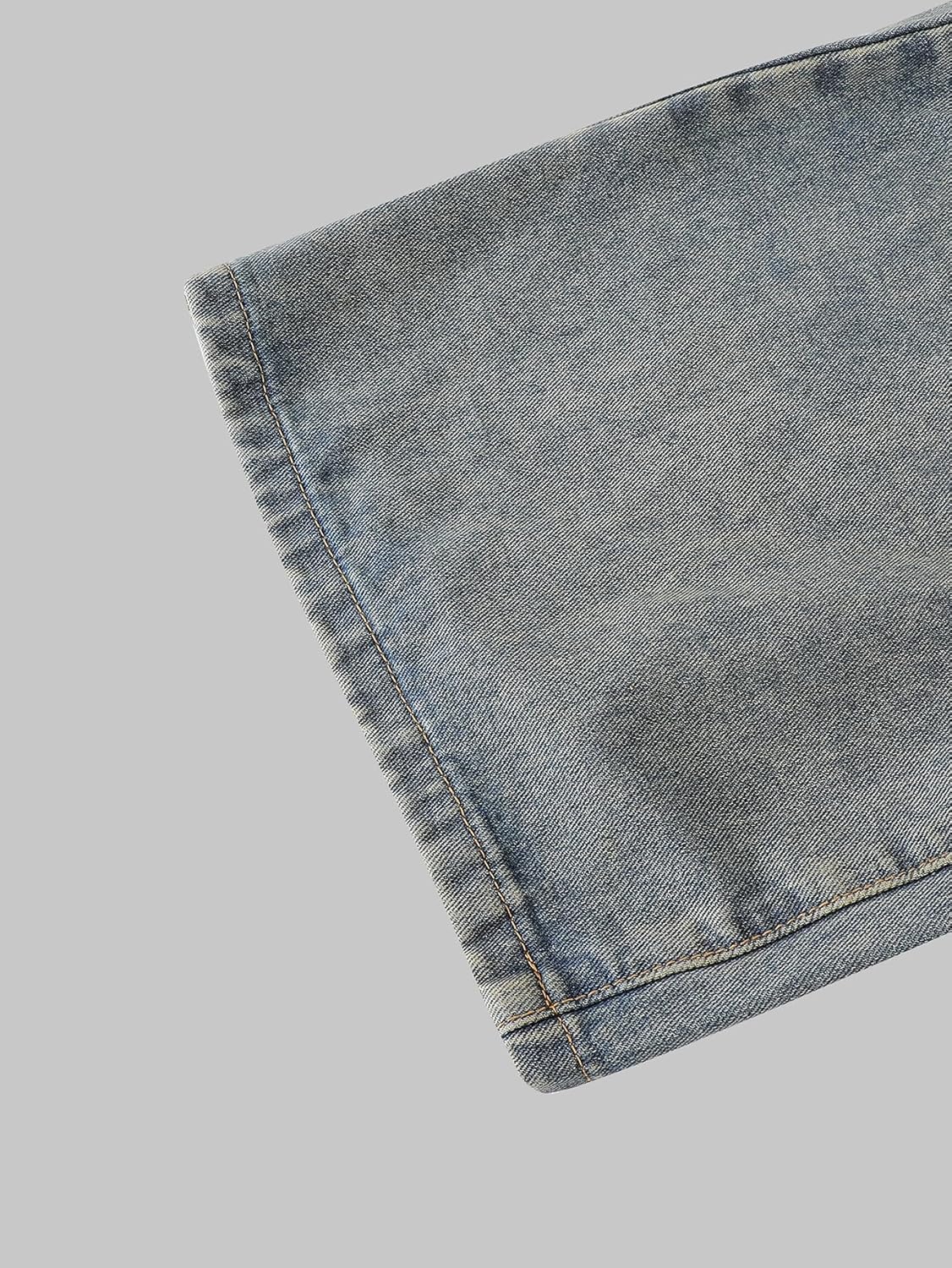 Plus Size Wide Leg Distressed Jeans,Relaxed Fit, Ripped Design, Casual Style - Image 6