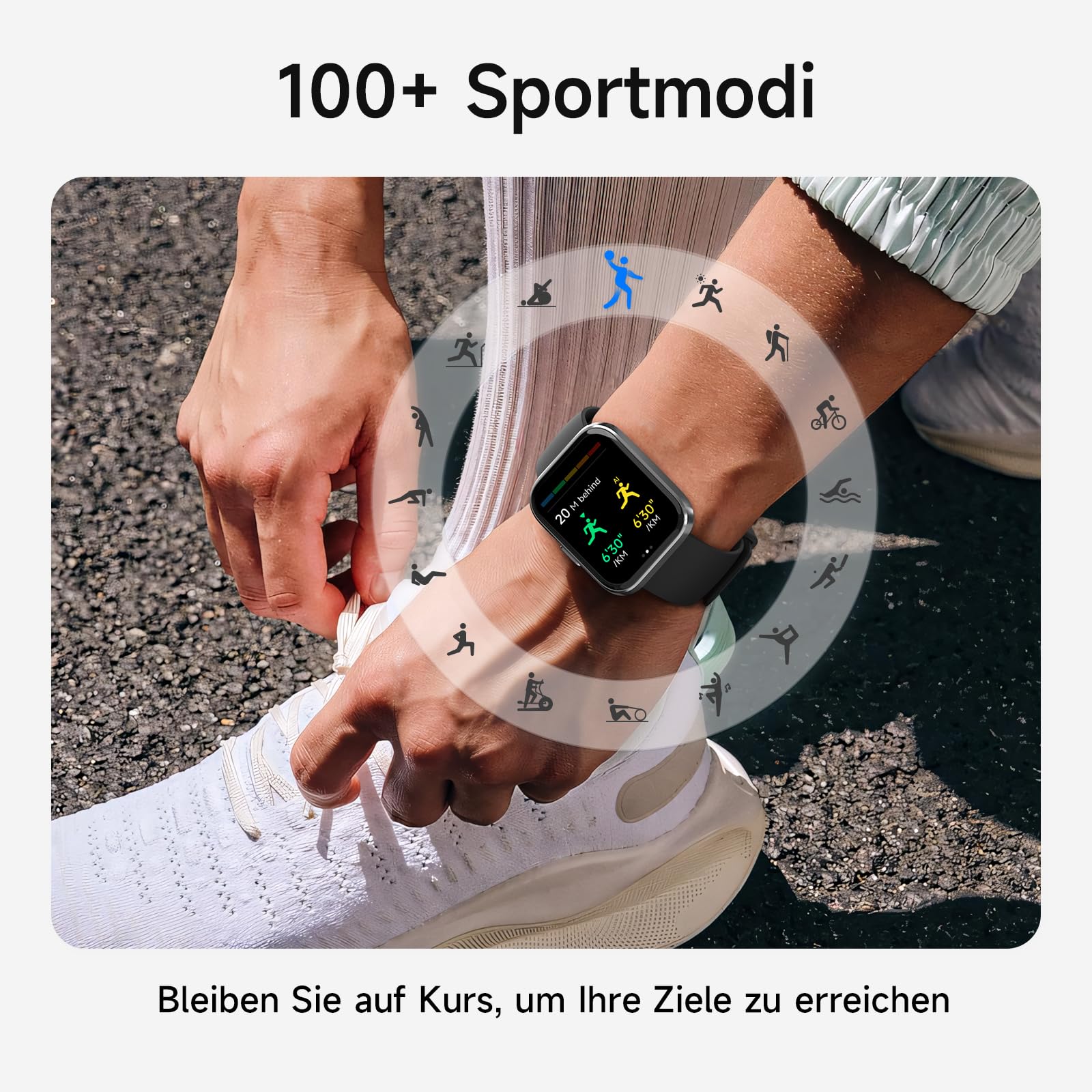 Woneligo Smartwatch Herren Damen, Smart Watch mit Telefonfunktion Alexa, Fitnessuhr mit Herzfrequenz Schlaf SpO2 Schrittzähler 110 Sportmodi IP68 wasserdichte, Sportuhr für iOS Android