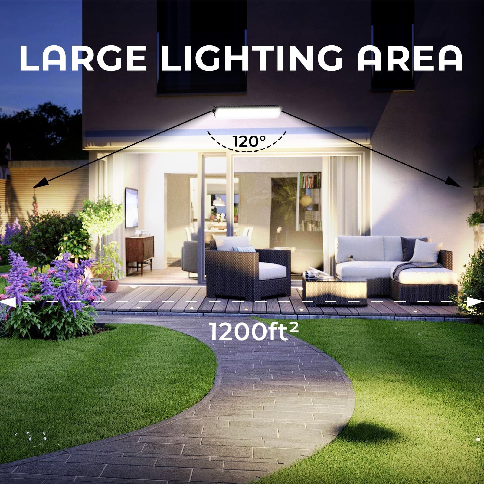 2Pack 100W Shop Light 14000LM 6000K Daylight White Super Brighter LED Shop Light IP66 Waterproof Garage Lighting with — view 4