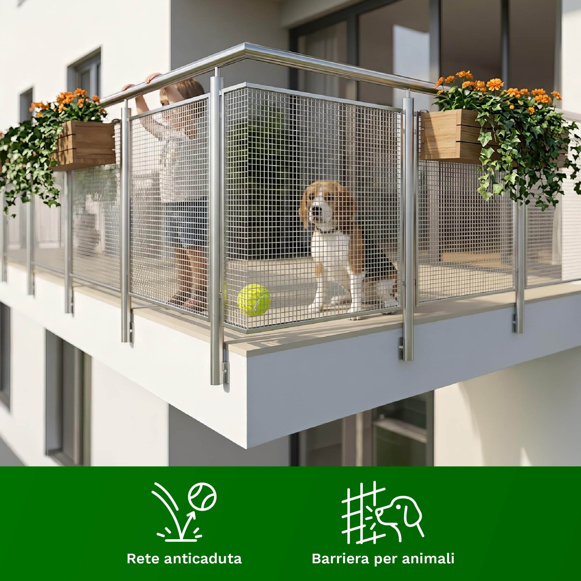 Rete Zincata Elettrosaldata Maglia Quadrata 12,5x12,5 mm Filo 0,9 mm Rete Metallica Multiuso per Recinzioni Giardino Balconi Animali e Protezione Alberi Resistente e Facile da Tagliare - 1x25 Metri
