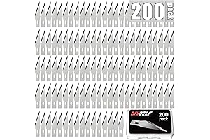 200 PCS #11 Exacto Knife Replacement Blades, Carbon Steel #11 Exacto Blades Refills with Case