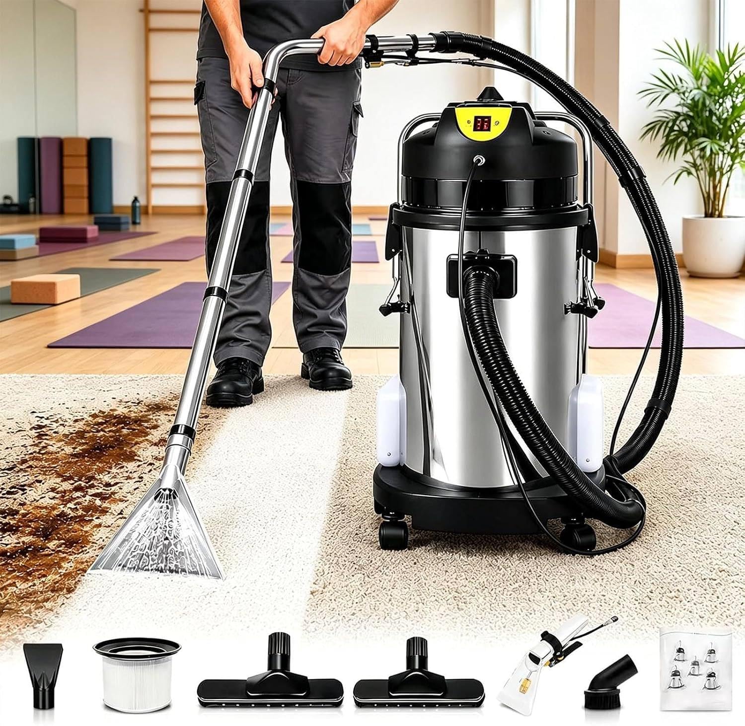 Nettoyeur Professionnel de Tapis, Canapés et Habitacles de Véhicules 20L
