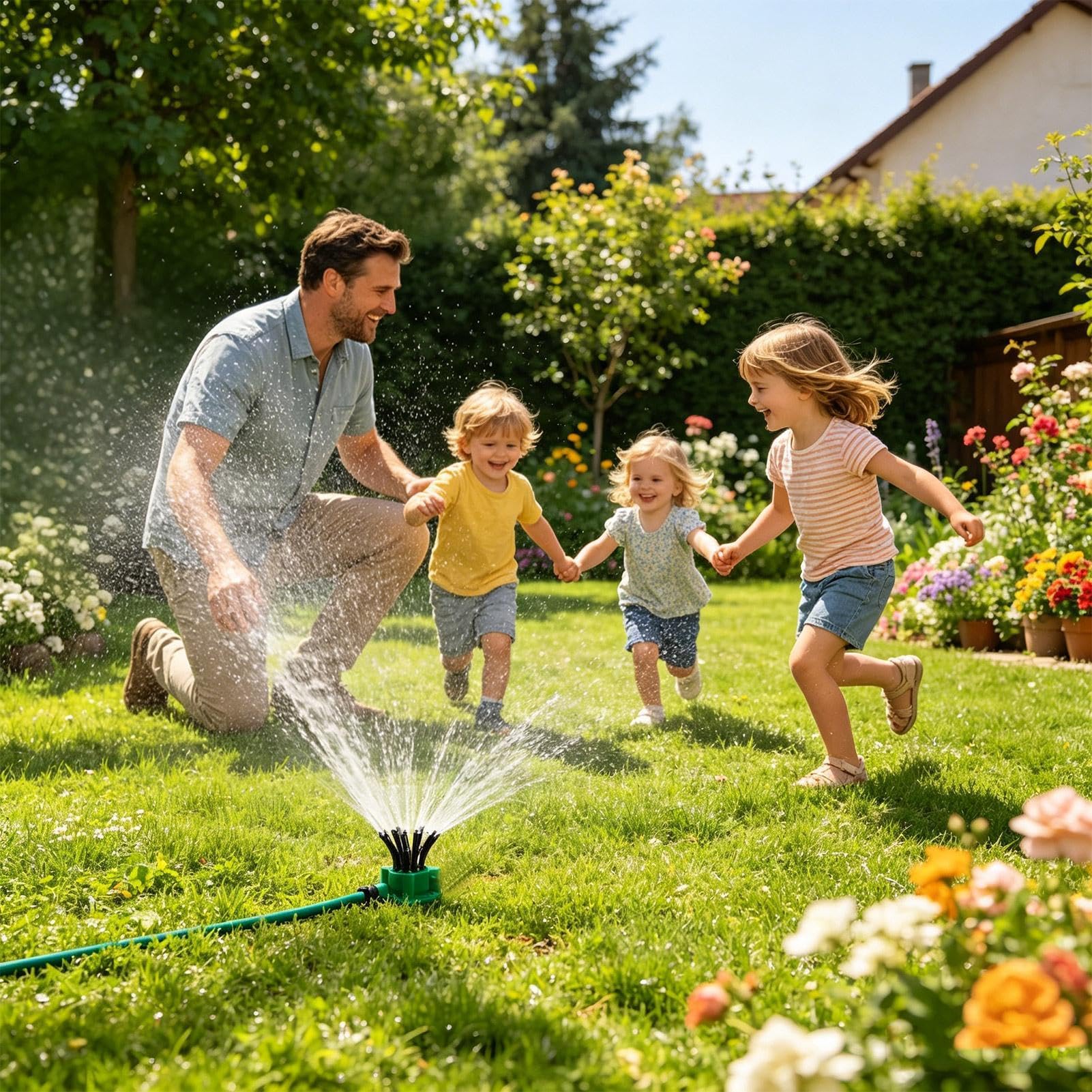 Garten Sprinkler zur Rasenbewässerung Wassersparend Verstellbar Mit Großer | Sprinkler Zur Blumen- Und Gartenbewässerung für die Gartenarbeit, Bepflanzung, , Rasen, Blumenbeete, den Auß