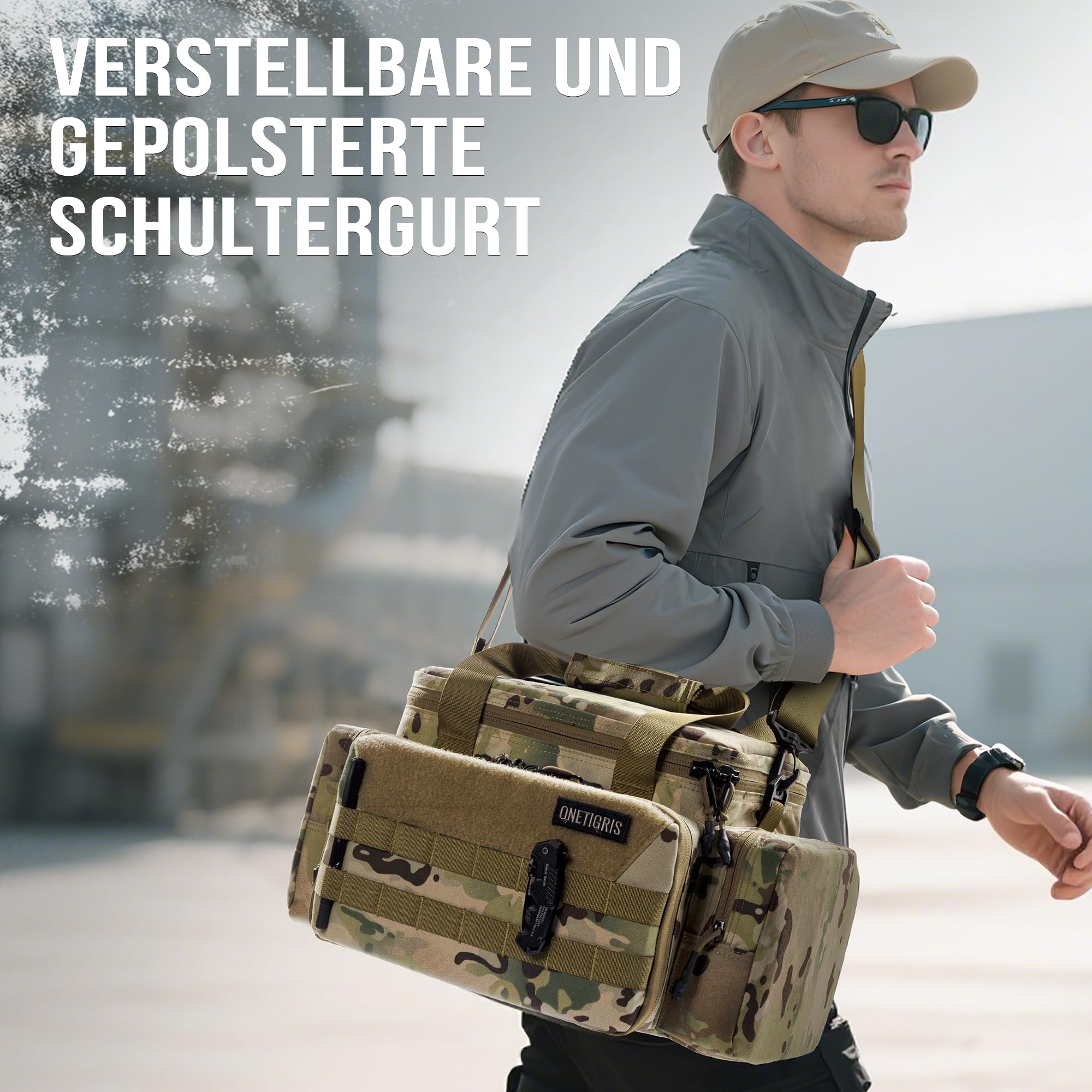 OneTigris Range Bag, Einsatztasche Polizei Tasche Taktisch Waffentasche für Jagd Schießstand Angeln Wandern Outdoor