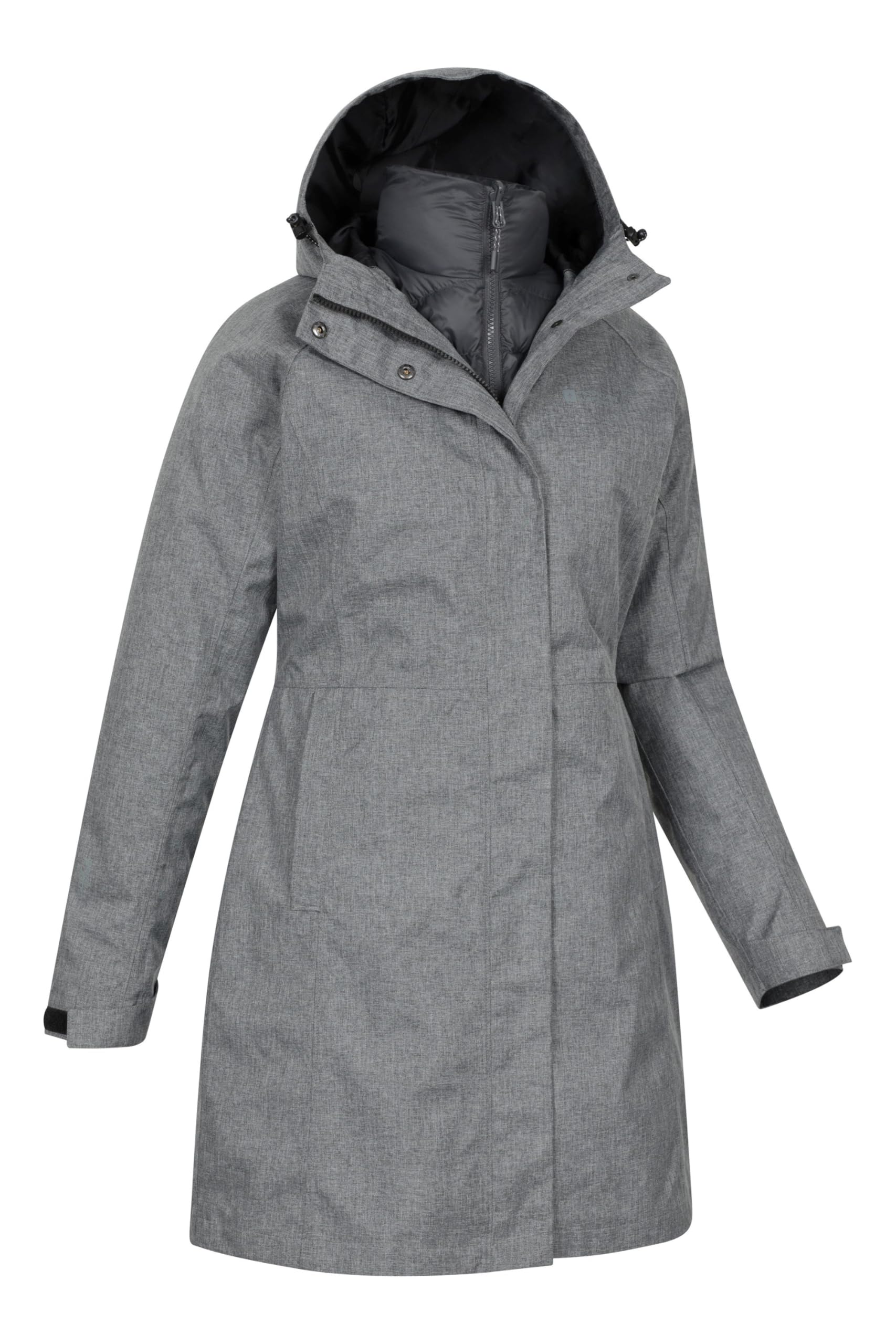 Mountain Warehouse Alaskan Lange Damen 3-in-1 Jacke | Wasserdicht mit verstellbarer Kapuze, Herausnehmbare Innenjacke & verschweißte Nähte, Ideal für Regen & Winter