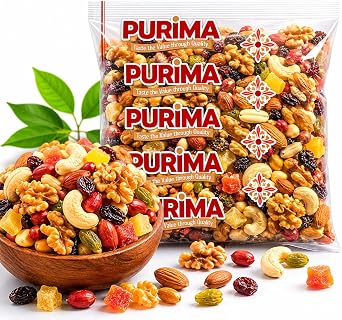 Fruit and Nut Mix 1kg - Mixed Nuts & Dried Fruits Ready to Eat Healthy Snacks Selection Bulk Bags Dry Trail Mixture Snacking Baking Raw Natural Energy Plain Unsalted Breakfast Cereal Muesli Topper