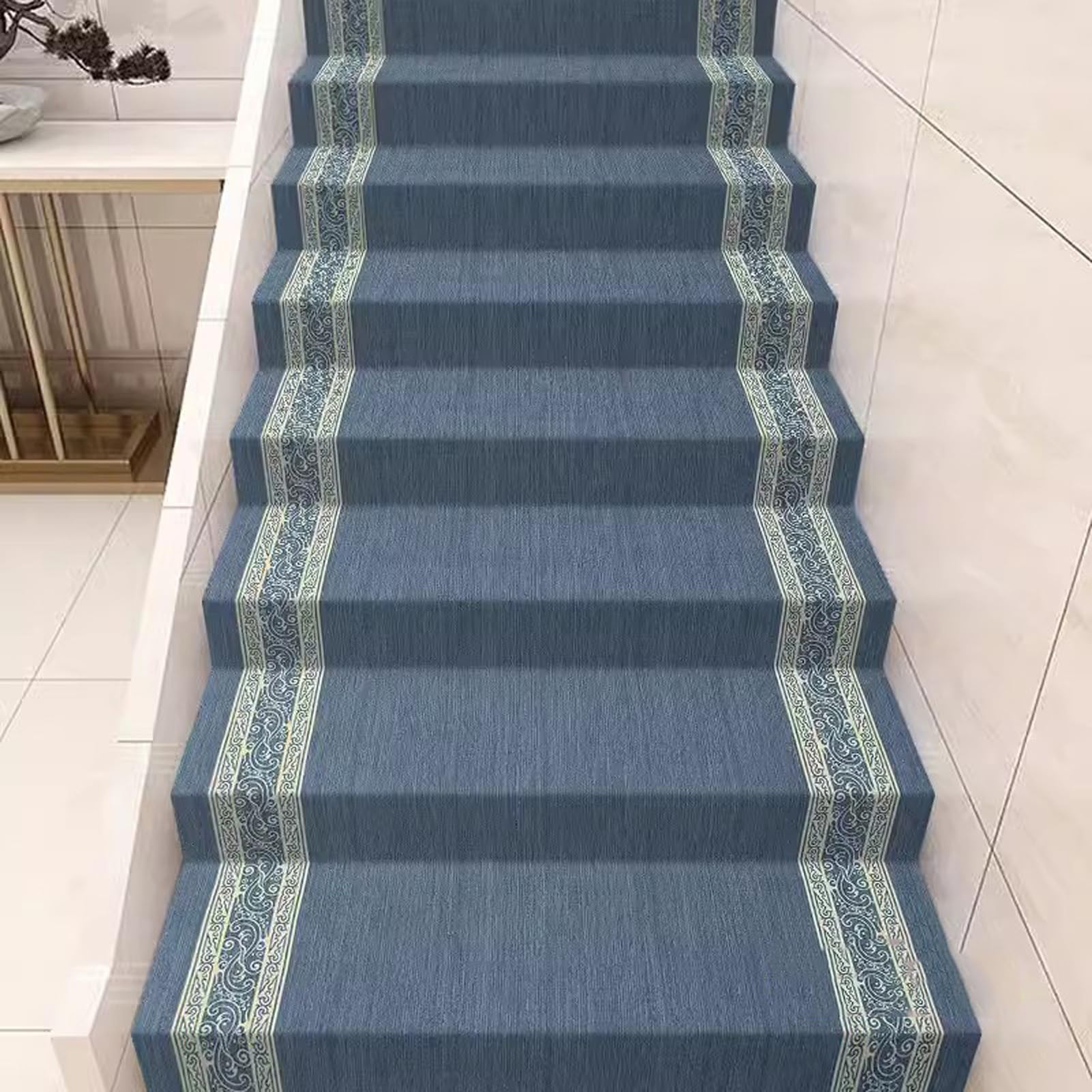 YTBHSHXZ stair treads， Treads, Self-Adhesive Stair Runners for Carpet,Indoor for Elderly, Children and Pets(A,0.8m wide)