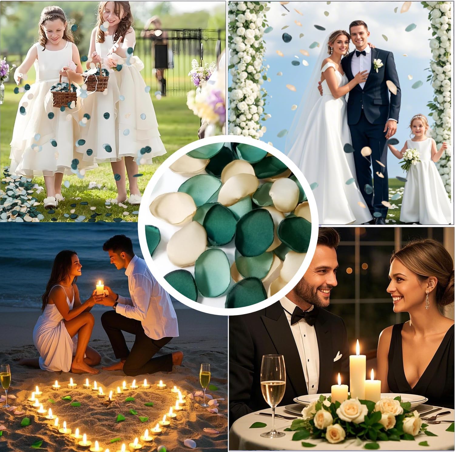 200Pcs Silk Rose Petals Large Artificial Scatter Flower Petals with Gift Box for Bridal Shower Romantic Night Wedding Aisle Reception Table Centerpieces Decor - Image 4